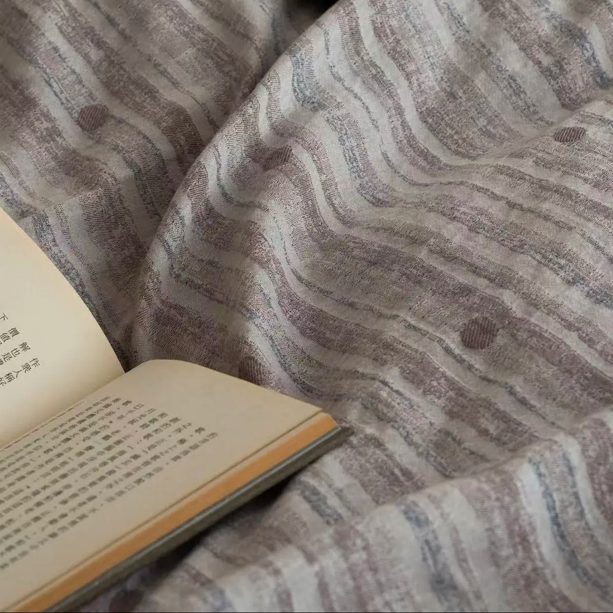 91家纺网 家纺一手货源 找家纺 （总）双层纱家居 2026新款波点全棉纯棉色织提花双层纱四件套