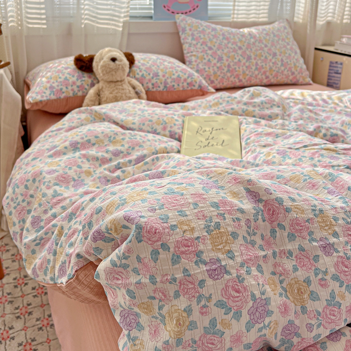 王朝国际 2026新款A类彩竺棉印花四件套 洛可可