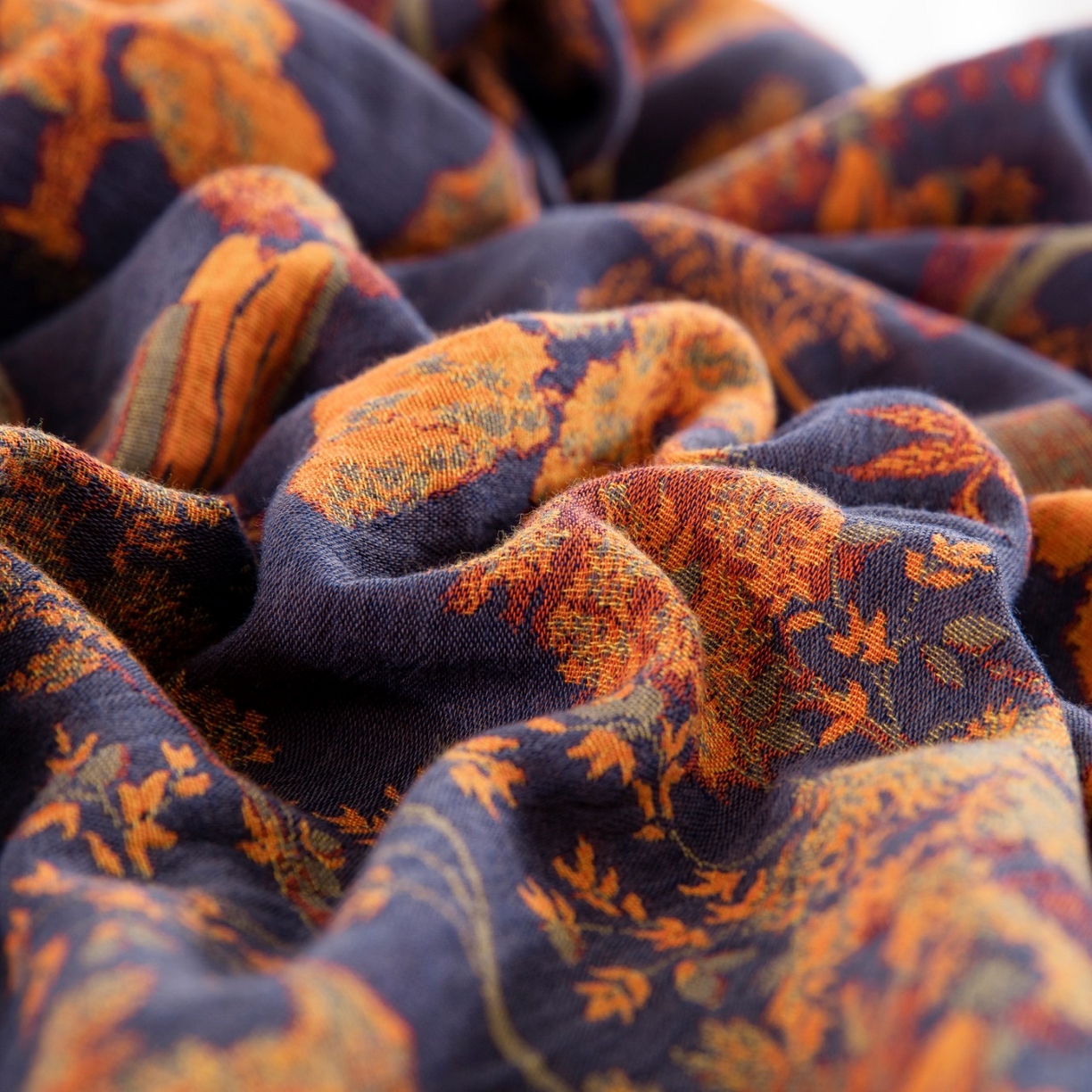 91家纺网 家纺一手货源 找家纺 （总）双层纱家居 2026新款森林庭院全棉纯棉色织提花纽扣款四件套