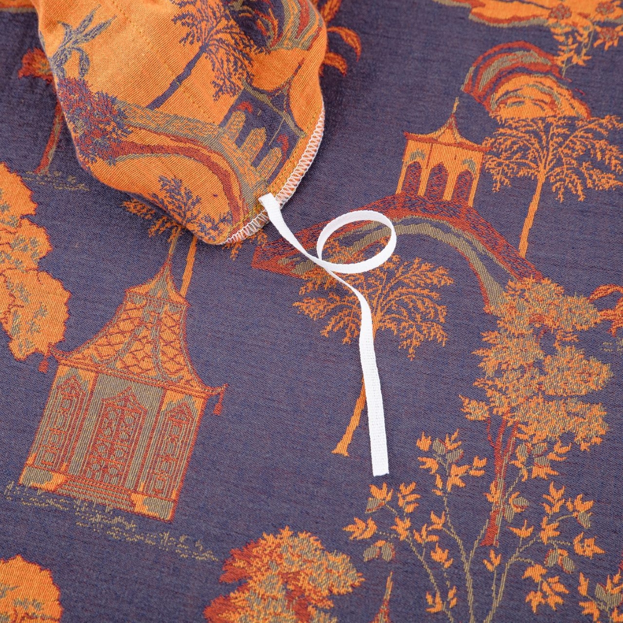 91家纺网 家纺一手货源 找家纺 （总）双层纱家居 2026新款森林庭院全棉纯棉色织提花纽扣款四件套