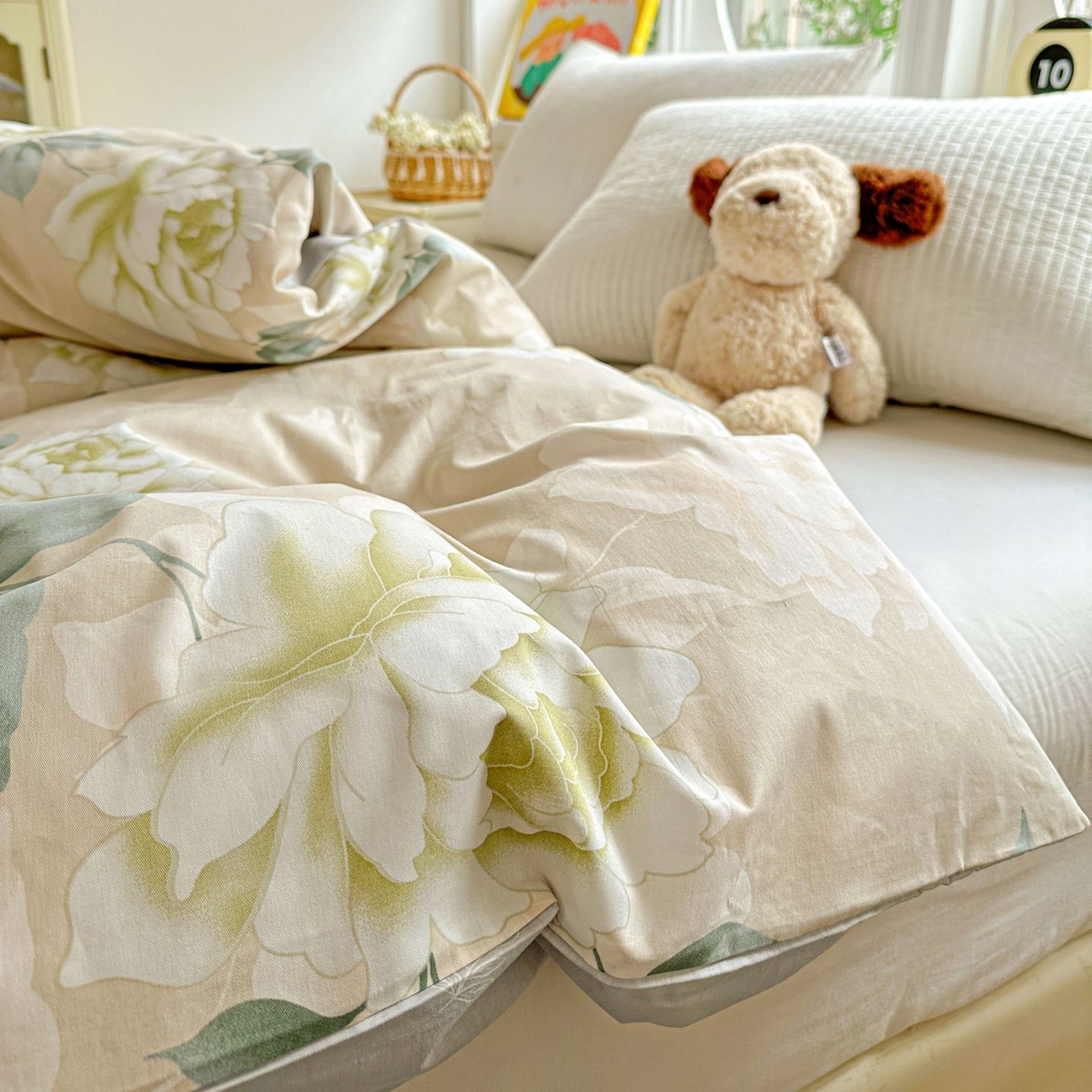 91家纺网 家纺一手货源 找家纺 恩泽家纺 2026新款13372ins全棉印花四件套单品系列-单被套 花开宿语