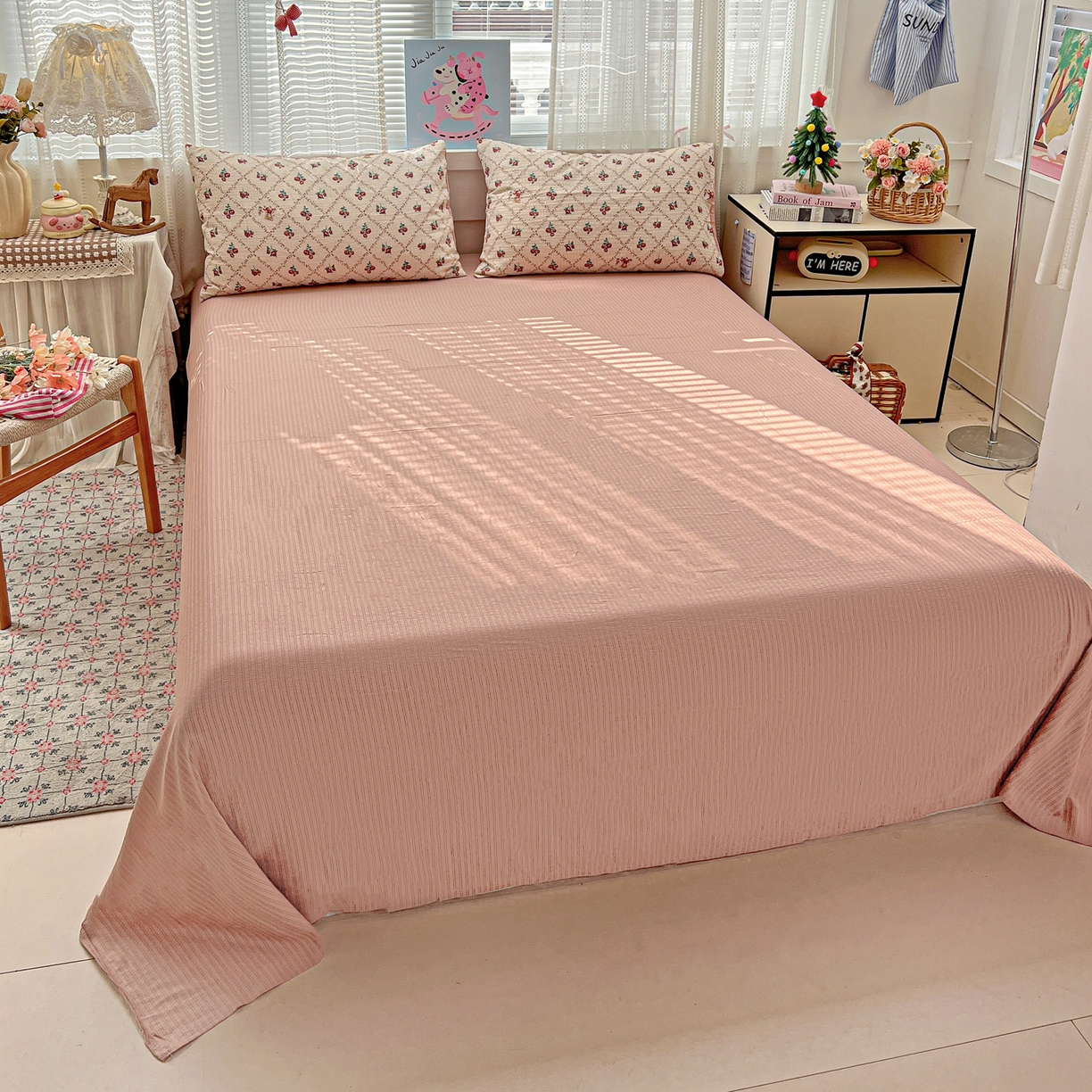 91家纺网 家纺一手货源 找家纺 王朝国际 2026新款A类彩竺棉印花四件套 蔷薇恋人