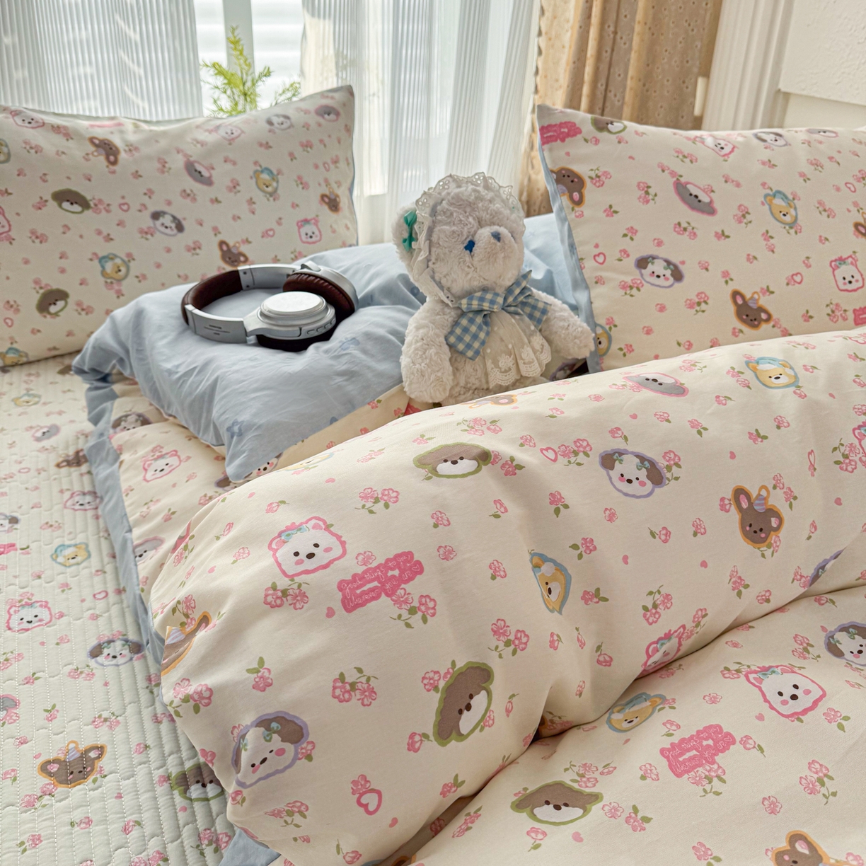 91家纺网 家纺一手货源 找家纺 （总）KA家纺 2026春夏新款全棉床盖款卡通印花四件套