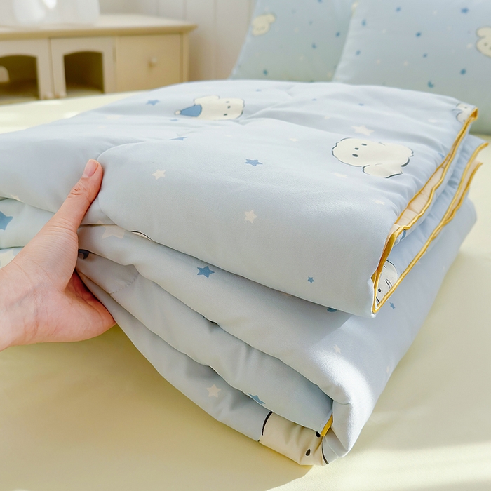 91家纺网 家纺一手货源 找家纺 老帅的工厂店 2026新款A类水洗皱皱纱7A抑菌夏被夏凉被空调被 小奶狗