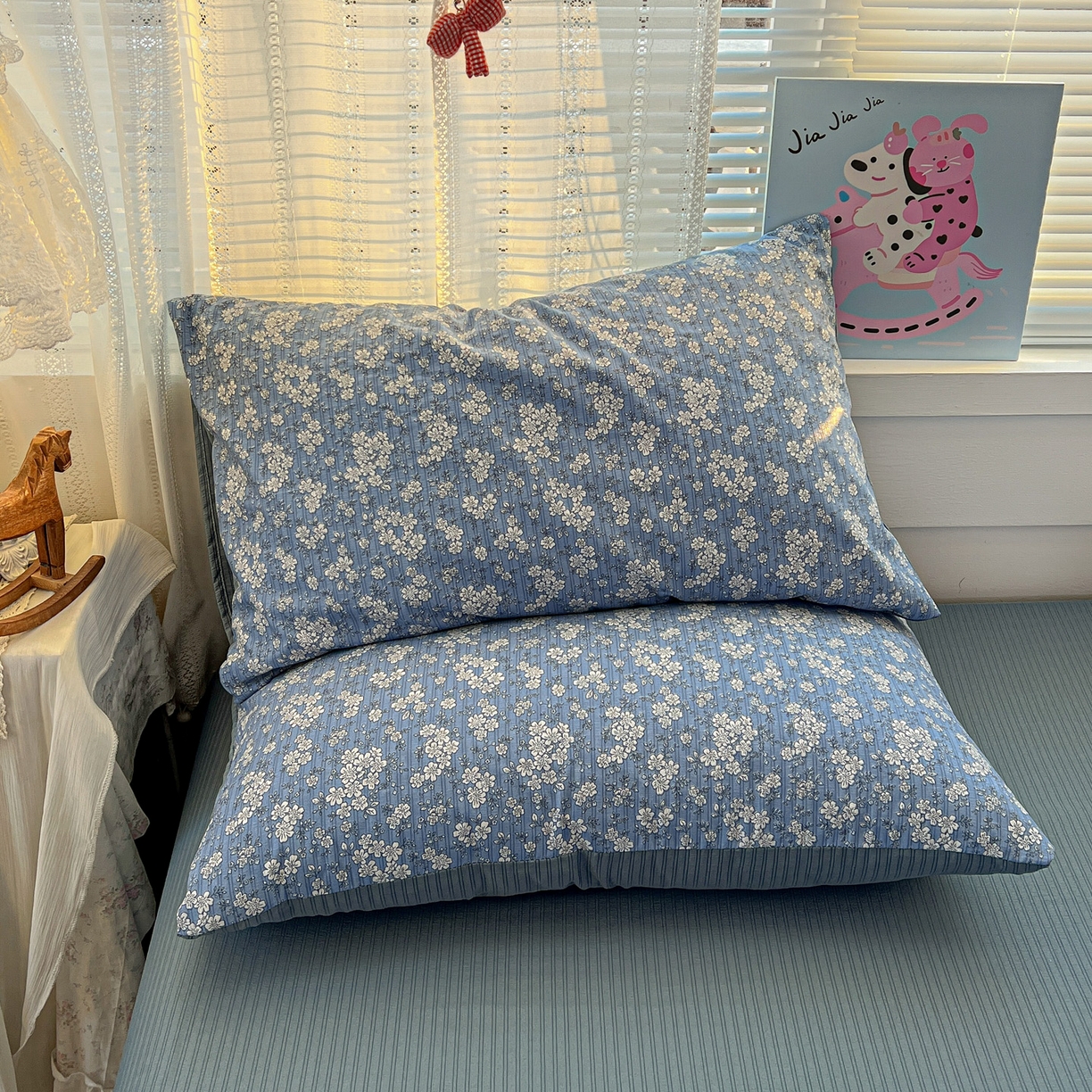 91家纺网 家纺一手货源 找家纺 王朝国际 2026新款A类彩竺棉印花四件套 锁清秋