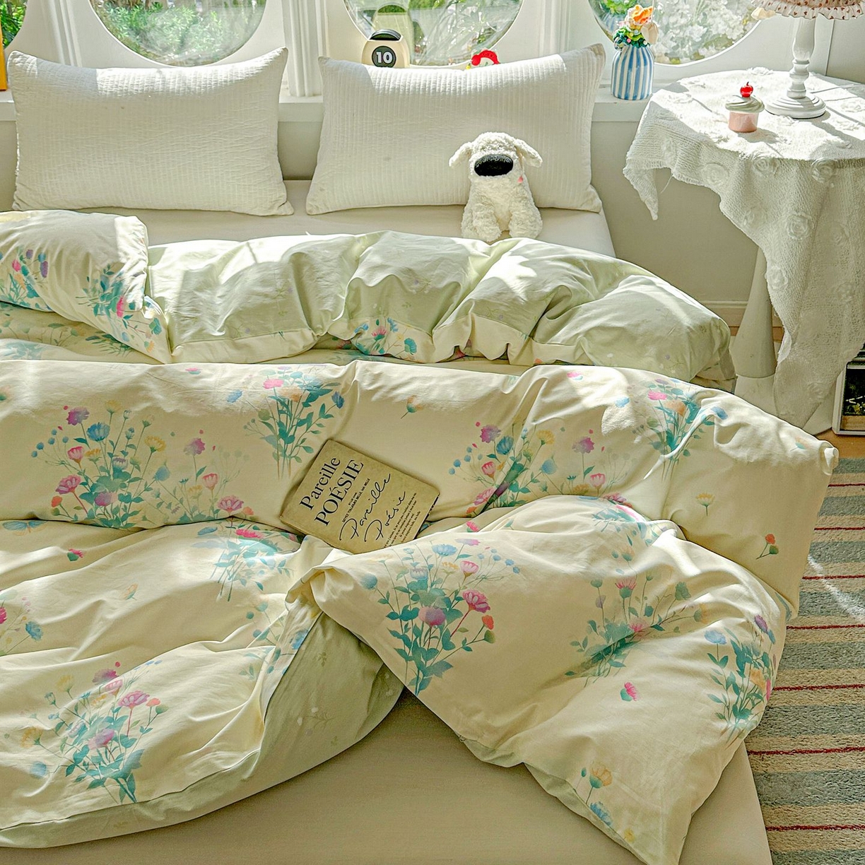 91家纺网 家纺一手货源 找家纺 恩泽家纺 2026新款13372ins全棉印花四件套单品系列-单被套 空谷幽兰