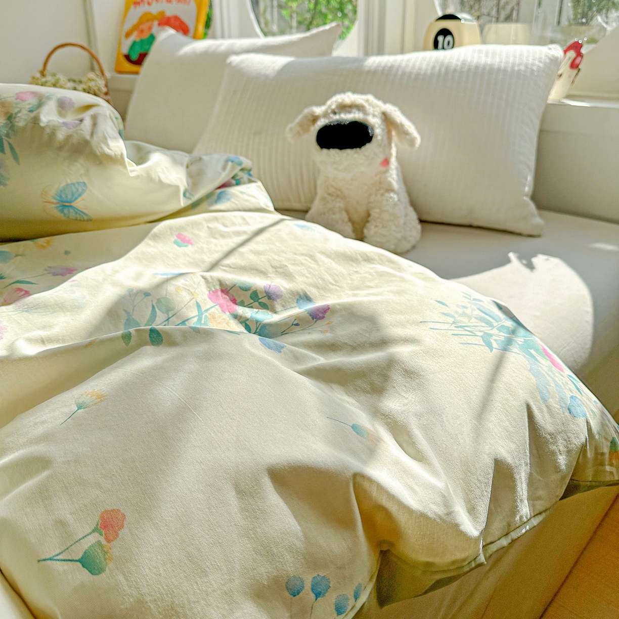 91家纺网 家纺一手货源 找家纺 恩泽家纺 2026新款13372ins全棉印花四件套单品系列-单被套 空谷幽兰