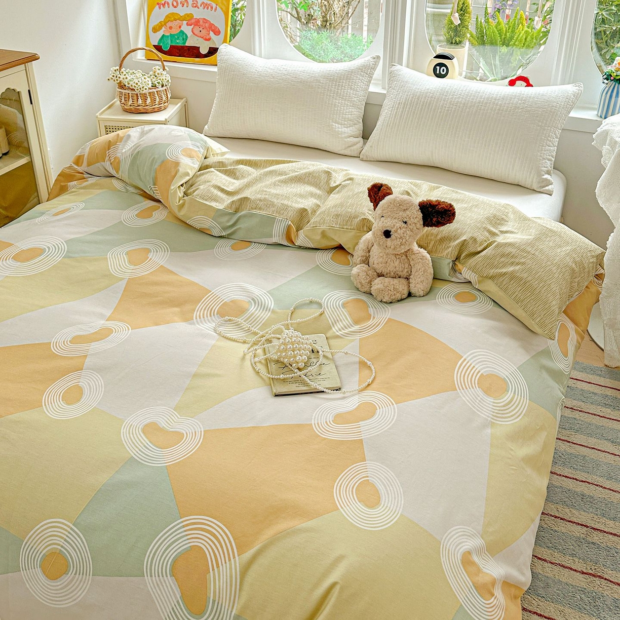 91家纺网 家纺一手货源 找家纺 恩泽家纺 2026新款13372ins全棉印花四件套单品系列-单被套 乐享生活