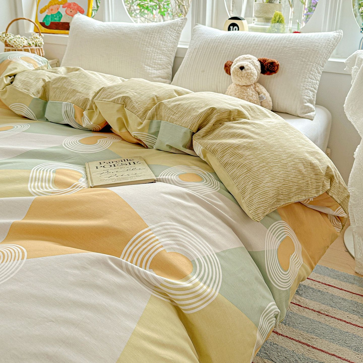 91家纺网 家纺一手货源 找家纺 恩泽家纺 2026新款13372ins全棉印花四件套单品系列-单被套 乐享生活