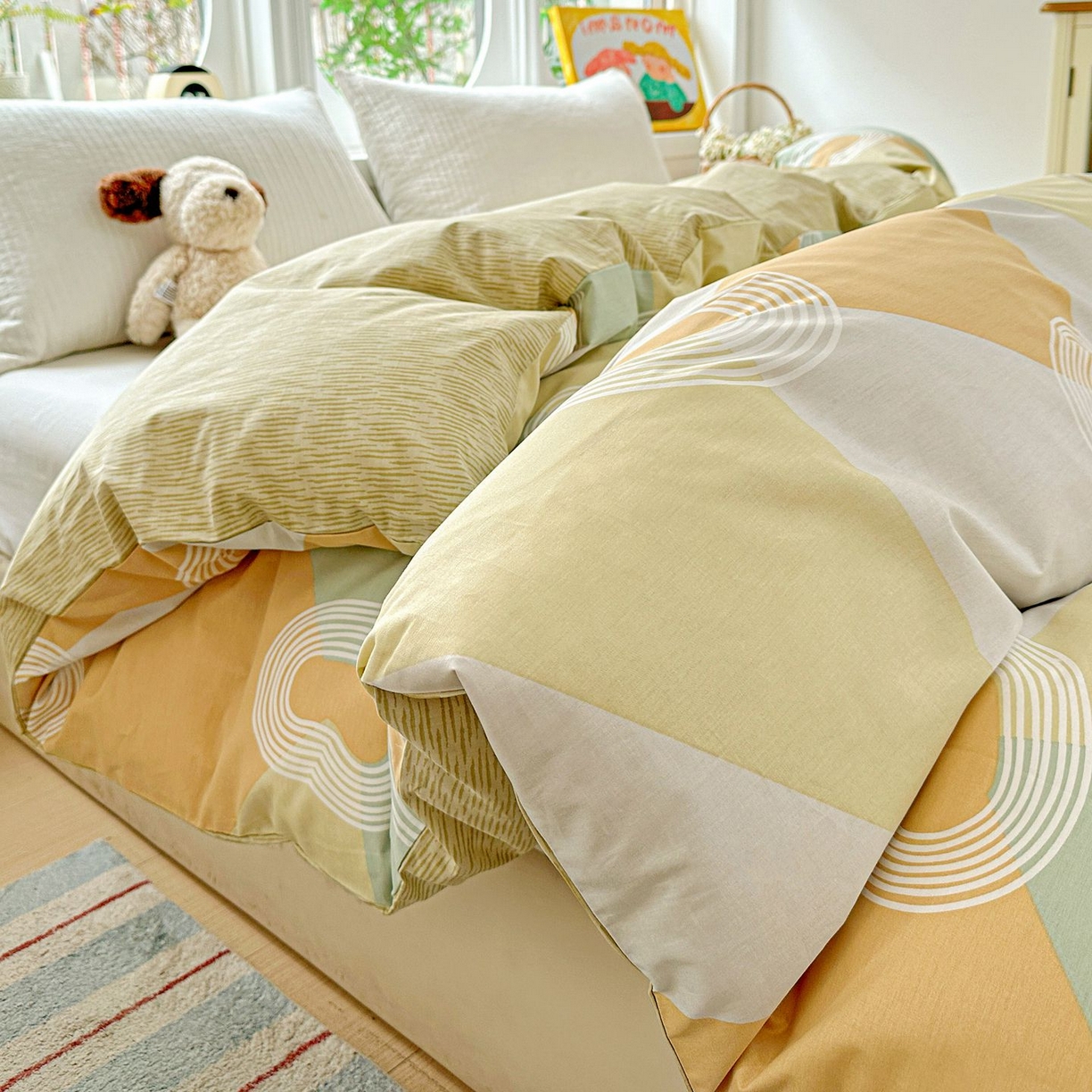 91家纺网 家纺一手货源 找家纺 恩泽家纺 2026新款13372ins全棉印花四件套单品系列-单被套 乐享生活