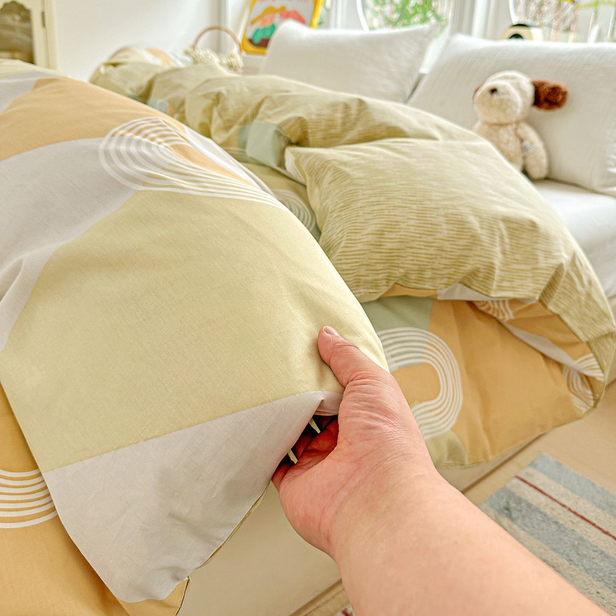 91家纺网 家纺一手货源 找家纺 恩泽家纺 2026新款13372ins全棉印花四件套单品系列-单被套 乐享生活