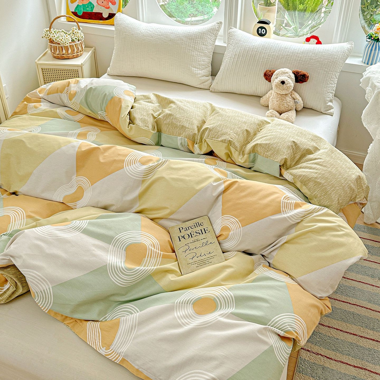 91家纺网 家纺一手货源 找家纺 恩泽家纺 2026新款13372ins全棉印花四件套单品系列-单被套 乐享生活