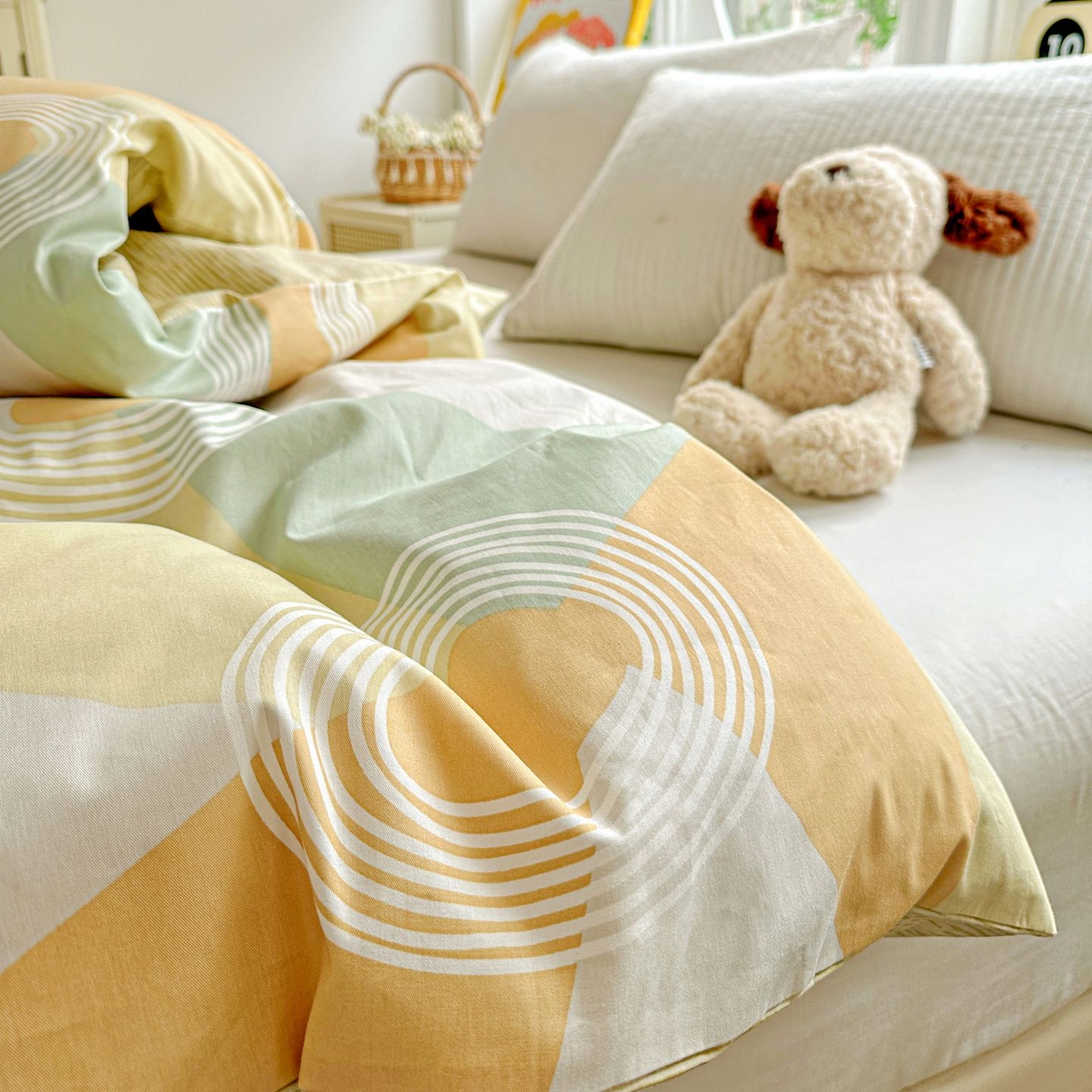 91家纺网 家纺一手货源 找家纺 恩泽家纺 2026新款13372ins全棉印花四件套单品系列-单被套 乐享生活