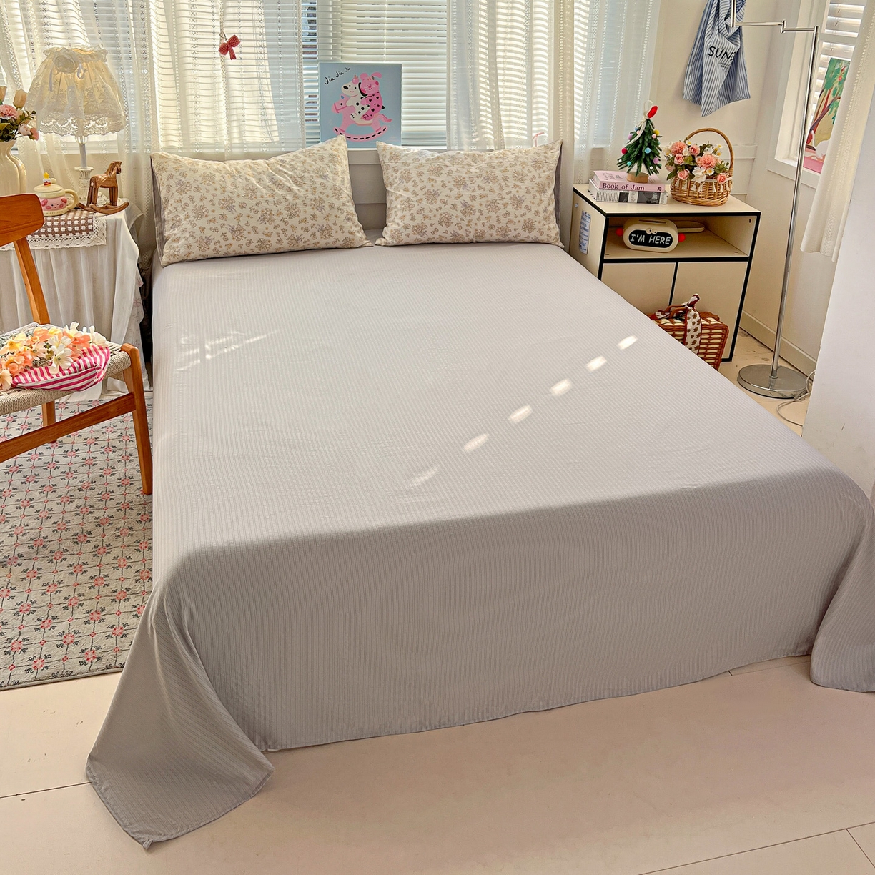 91家纺网 家纺一手货源 找家纺 王朝国际 2026新款A类彩竺棉印花四件套 夕颜