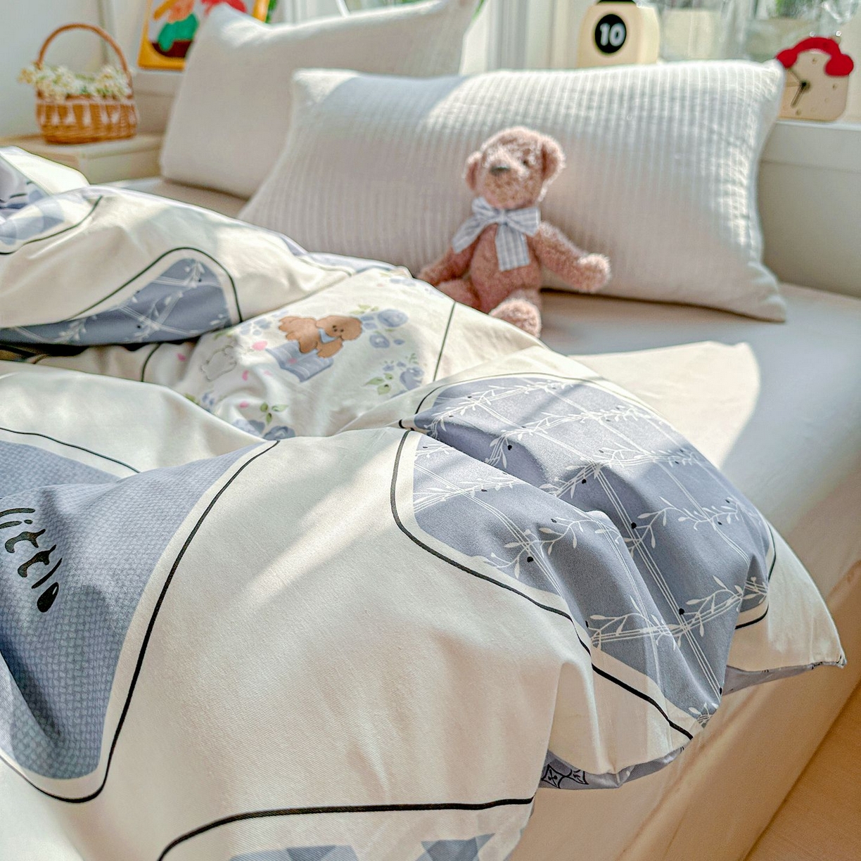 91家纺网 家纺一手货源 找家纺 恩泽家纺 2026新款13372ins全棉印花四件套单品系列-单被套 乐园