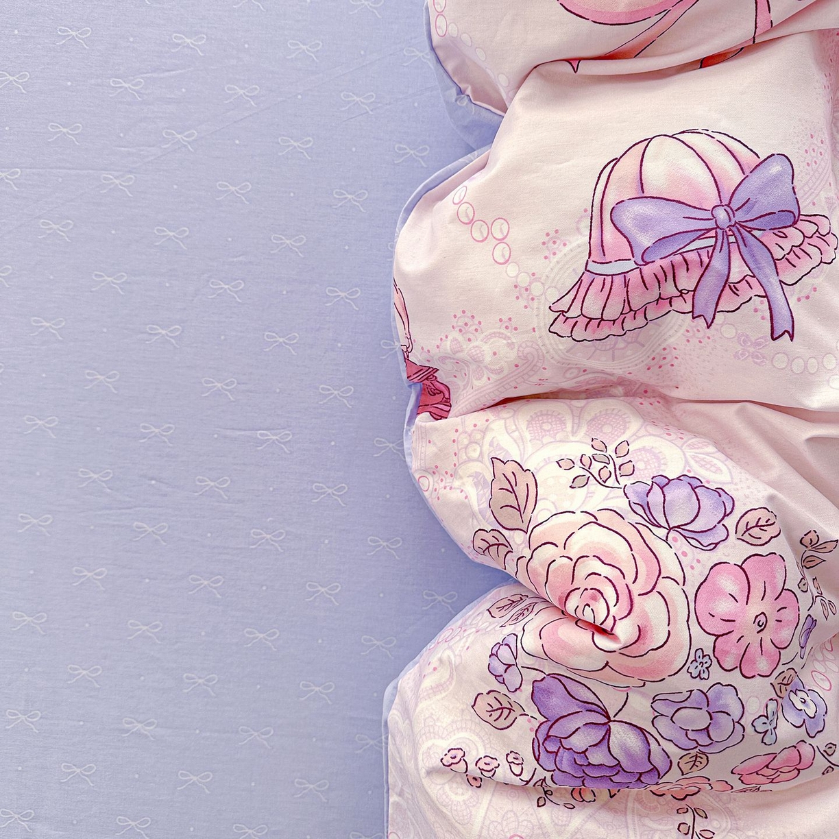 91家纺网 家纺一手货源 找家纺 恩泽家纺 2026新款13372ins全棉印花四件套单品系列-单被套 满香庭