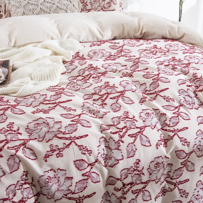 91家纺网 家纺一手货源 找家纺 （总）双层纱家居 2026新款梦华录棉麻剪花高奢款四件套