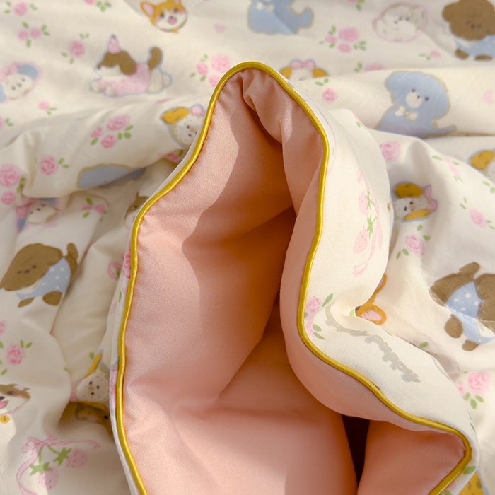 91家纺网 家纺一手货源 找家纺 老帅的工厂店 2026新款A类水洗皱皱纱7A抑菌夏被夏凉被空调被 奶芙汪汪