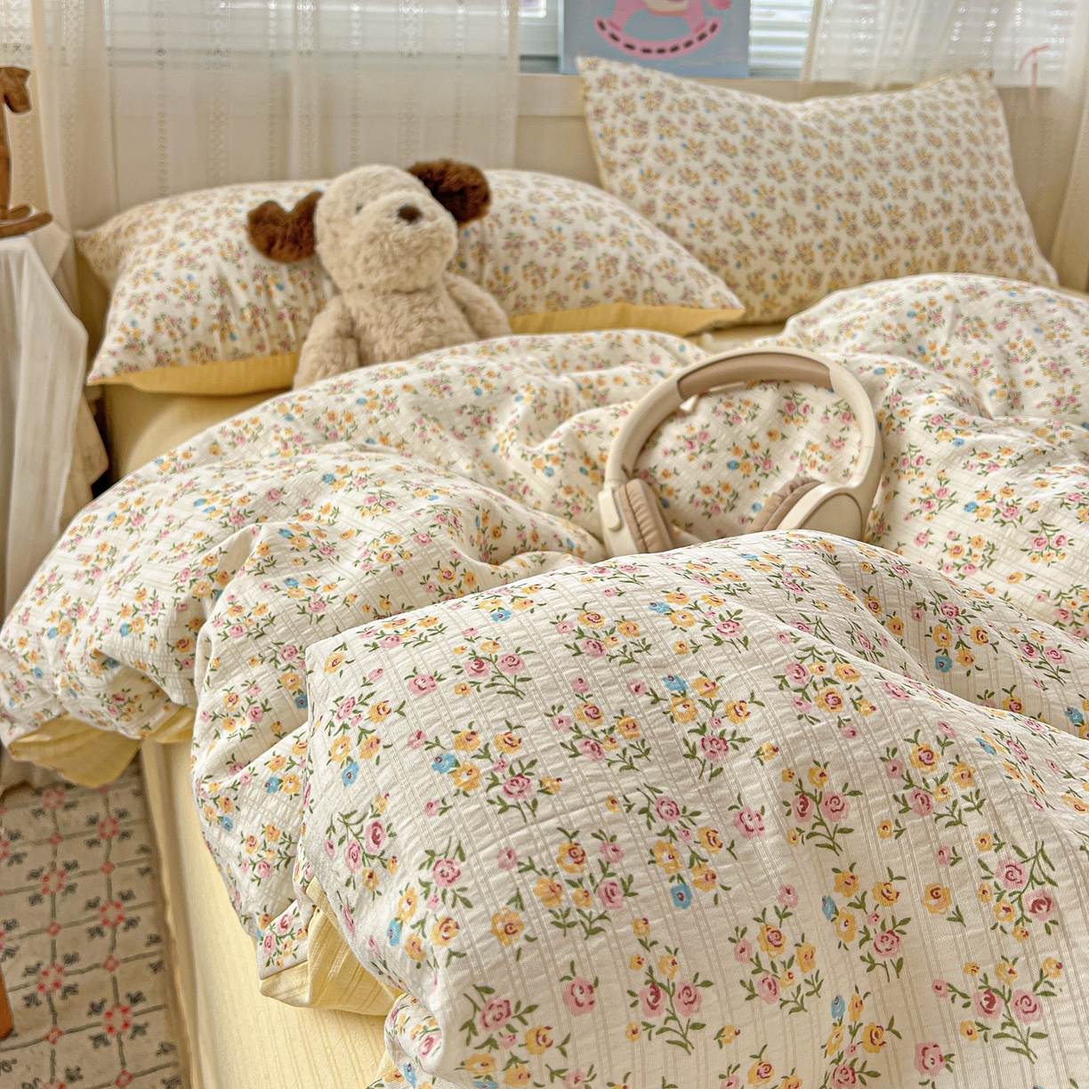 王朝国际 2026新款A类彩竺棉印花四件套 月光女神