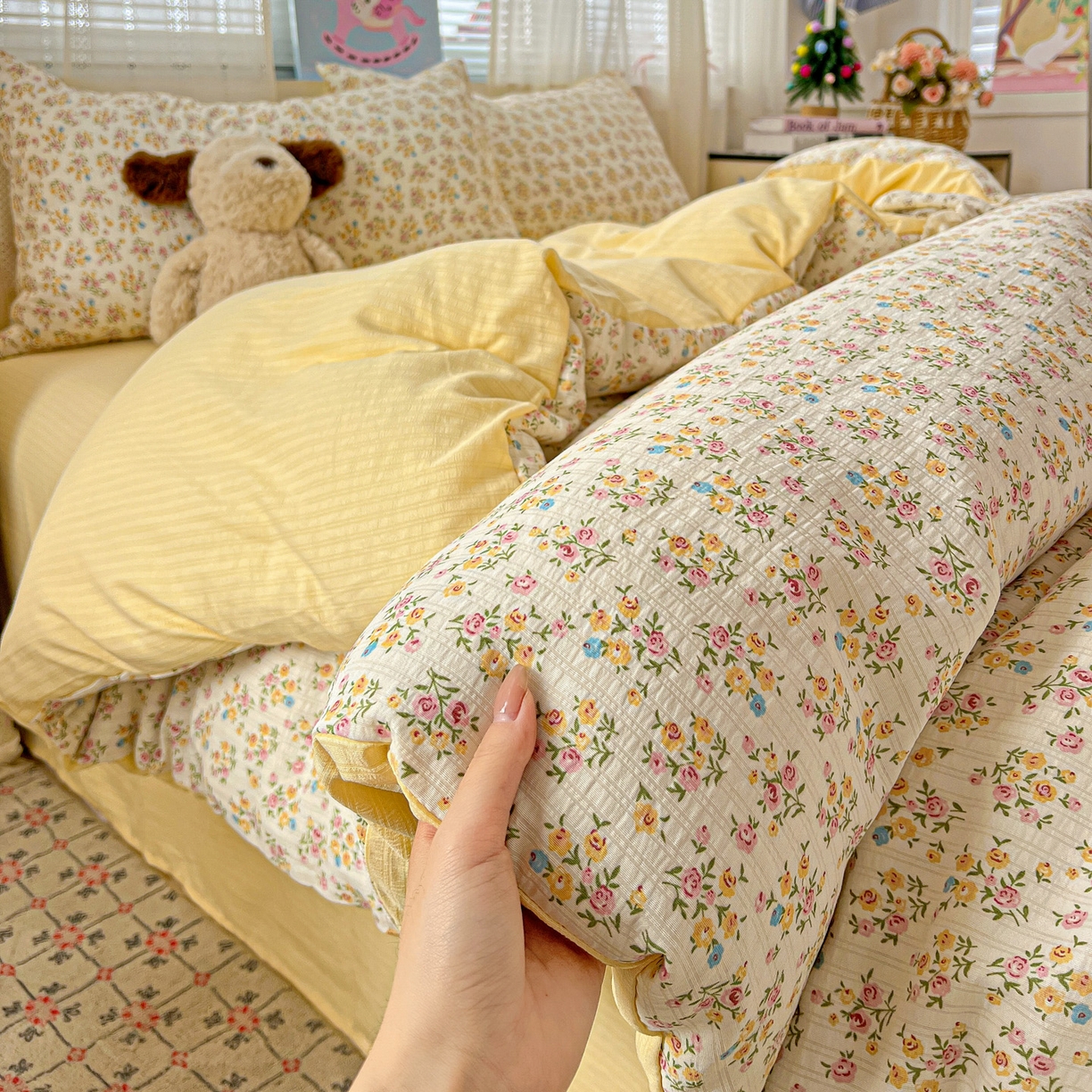 91家纺网 家纺一手货源 找家纺 王朝国际 2026新款A类彩竺棉印花四件套 月光女神