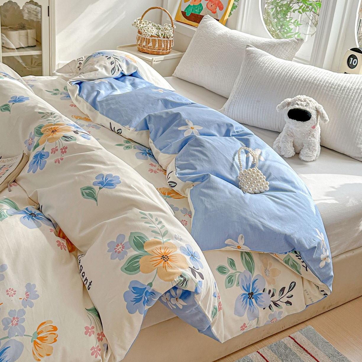 恩泽家纺 2026新款13372ins全棉印花四件套单品系列-单被套 若薇