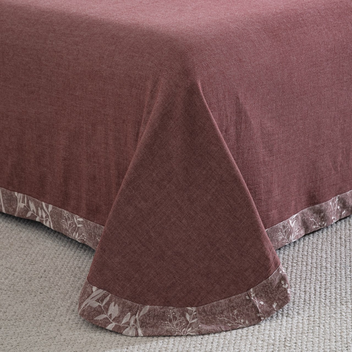 91家纺网 家纺一手货源 找家纺 双层纱家居 2026新款曼妙花园花边镂空款四件套 曼妙花园豆沙