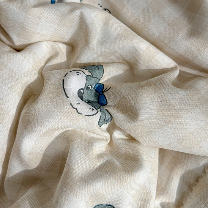 91家纺网 家纺一手货源 找家纺 老帅的工厂店 2026新款A类水洗皱皱纱7A抑菌夏被夏凉被空调被 皮皮狗