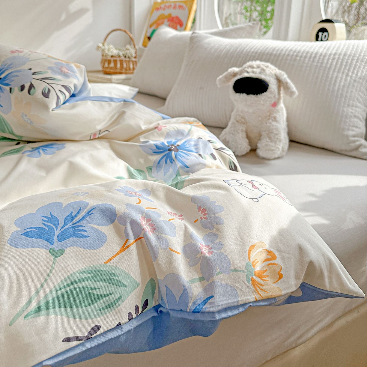 91家纺网 家纺一手货源 找家纺 恩泽家纺 2026新款13372ins全棉印花四件套单品系列-单被套 若薇