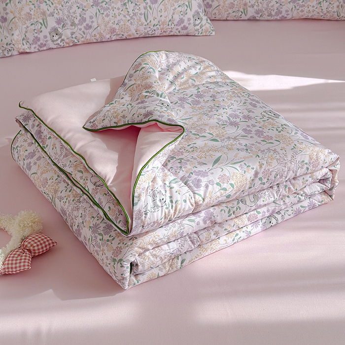 91家纺网 家纺一手货源 找家纺 老帅的工厂店 2026新款A类水洗皱皱纱7A抑菌夏被夏凉被空调被 晴天小猫