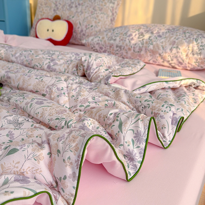 91家纺网 家纺一手货源 找家纺 老帅的工厂店 2026新款A类水洗皱皱纱7A抑菌夏被夏凉被空调被 晴天小猫