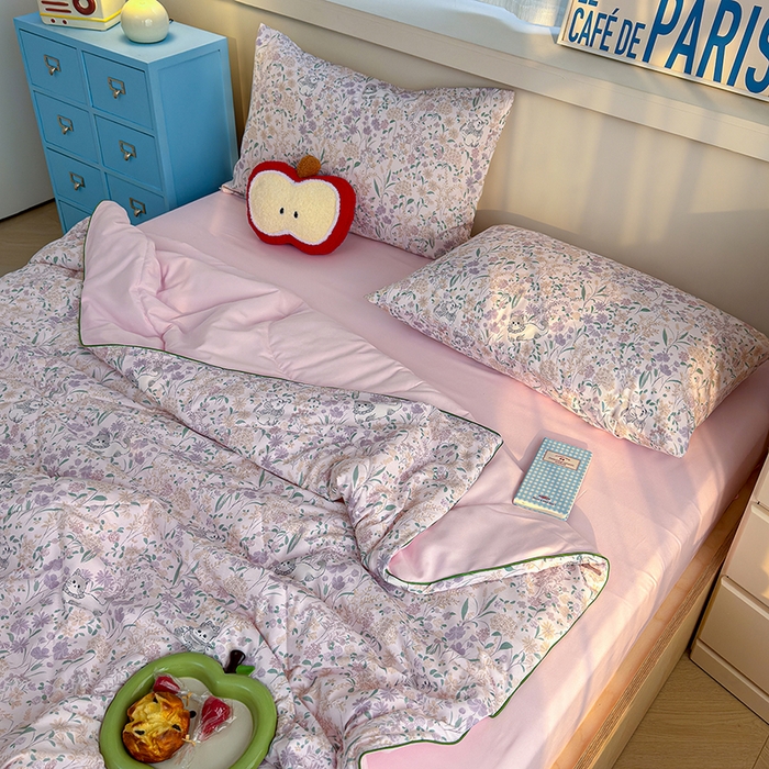 91家纺网 家纺一手货源 找家纺 老帅的工厂店 2026新款A类水洗皱皱纱7A抑菌夏被夏凉被空调被 晴天小猫