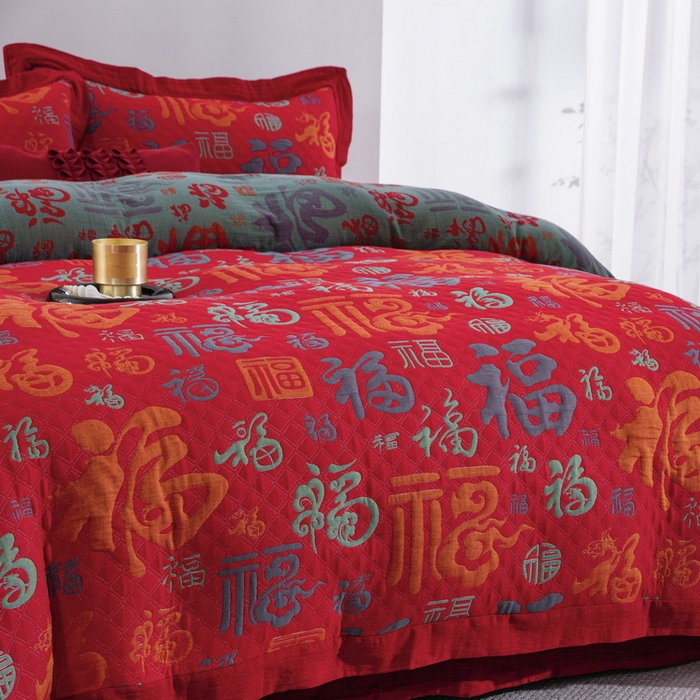 91家纺网 家纺一手货源 找家纺 （总）双层纱家居 2026新款经典新百福三层纱床盖飞边款四件套