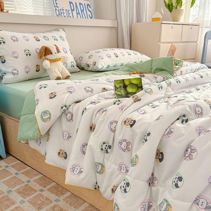 91家纺网 家纺一手货源 找家纺 老帅的工厂店 2026新款A类水洗皱皱纱7A抑菌夏被夏凉被空调被 绅士萌团