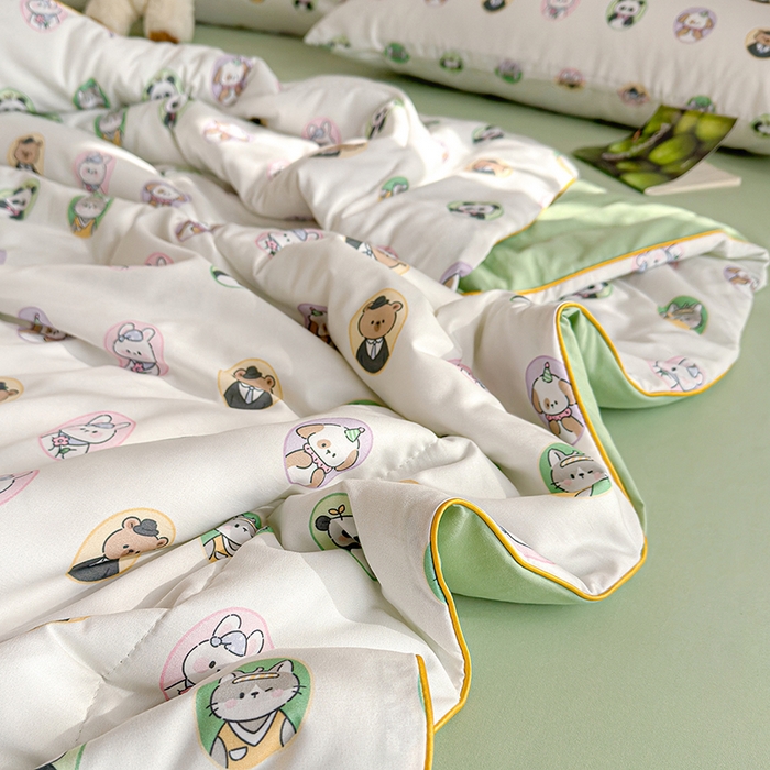 91家纺网 家纺一手货源 找家纺 老帅的工厂店 2026新款A类水洗皱皱纱7A抑菌夏被夏凉被空调被 绅士萌团