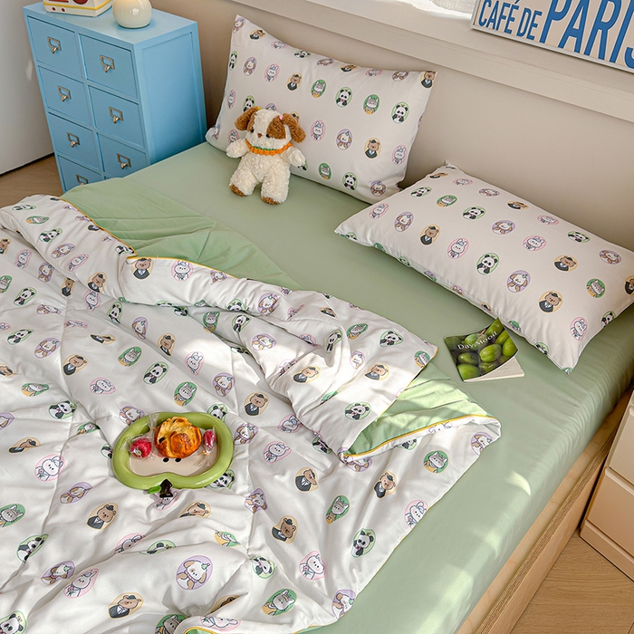 91家纺网 家纺一手货源 找家纺 老帅的工厂店 2026新款A类水洗皱皱纱7A抑菌夏被夏凉被空调被 绅士萌团