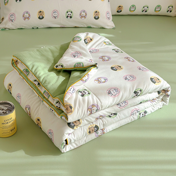 91家纺网 家纺一手货源 找家纺 老帅的工厂店 2026新款A类水洗皱皱纱7A抑菌夏被夏凉被空调被 绅士萌团