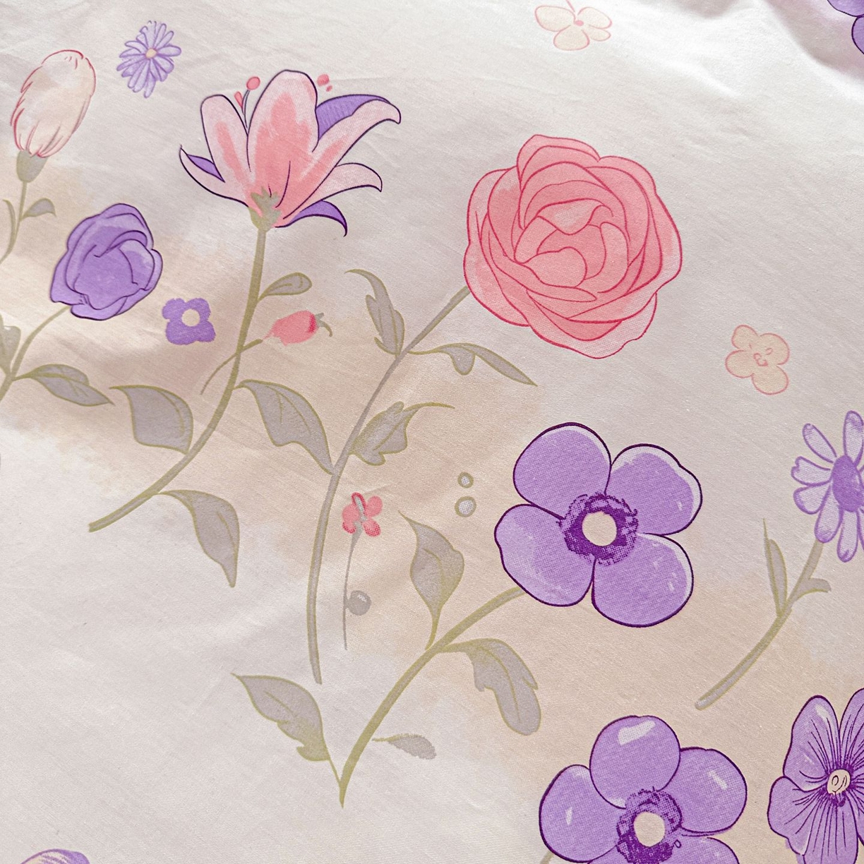 91家纺网 家纺一手货源 找家纺 恩泽家纺 2026新款13372ins全棉印花四件套单品系列-单被套 樱雪