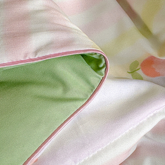 91家纺网 家纺一手货源 找家纺 老帅的工厂店 2026新款A类水洗皱皱纱7A抑菌夏被夏凉被空调被 水彩樱桃