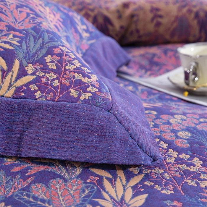 91家纺网 家纺一手货源 找家纺 （总）双层纱家居 2026新款薰衣草三层纱床盖飞边款四件套