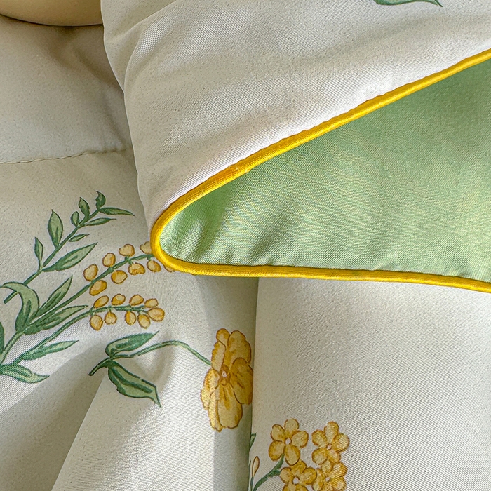 91家纺网 家纺一手货源 找家纺 老帅的工厂店 2026新款A类水洗皱皱纱7A抑菌夏被夏凉被空调被 田园诗集