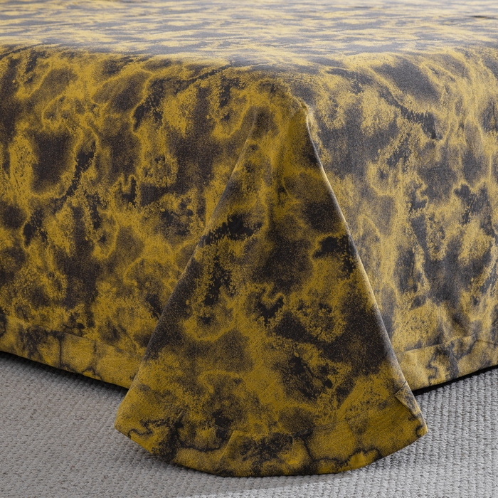 91家纺网 家纺一手货源 找家纺 （总）双层纱家居 2026新款全棉纯棉色织提花双层纱纽扣款四件套-谜韵莎华