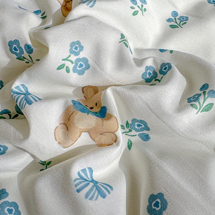 91家纺网 家纺一手货源 找家纺 老帅的工厂店 2026新款A类水洗皱皱纱7A抑菌夏被夏凉被空调被 晚安熊