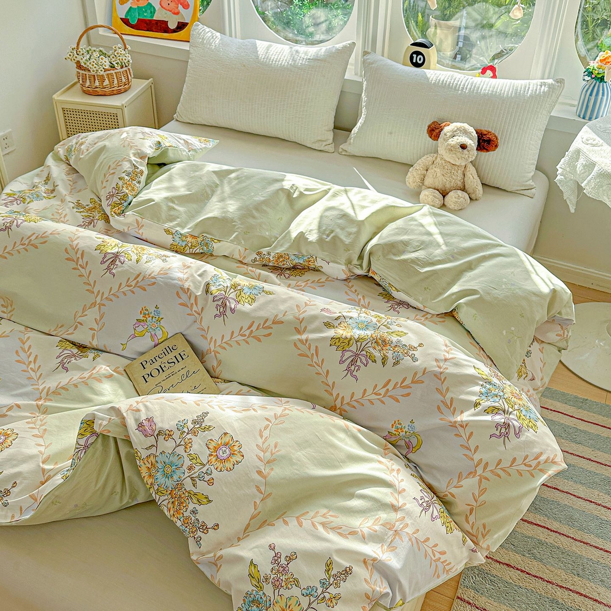 91家纺网 家纺一手货源 找家纺 恩泽家纺 2026新款13372ins全棉印花四件套单品系列-单被套 芷妍