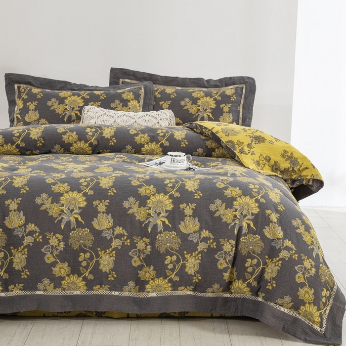 （总）双层纱家居 2026新款黑金镂空飞边款四件套-婉颜