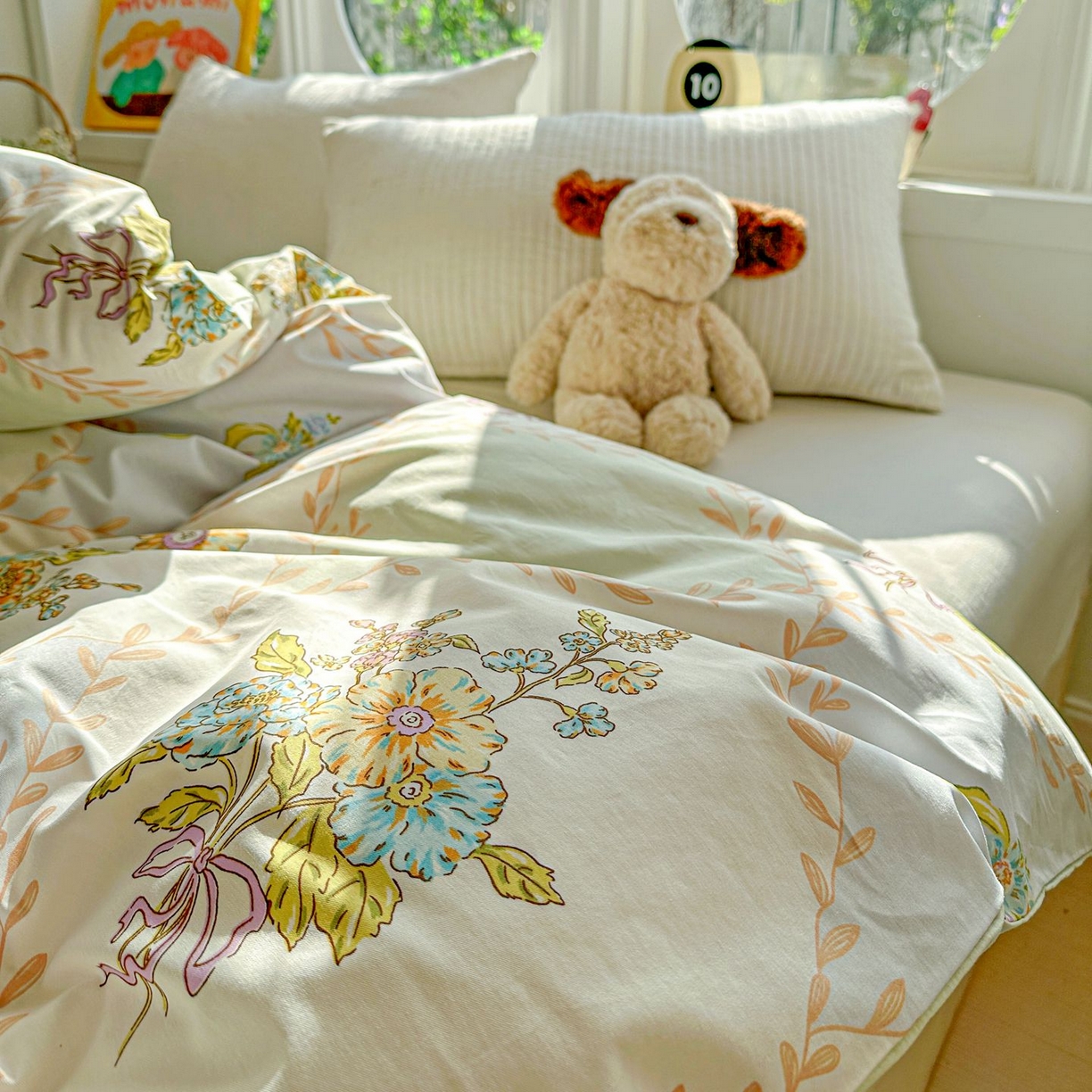 91家纺网 家纺一手货源 找家纺 恩泽家纺 2026新款13372ins全棉印花四件套单品系列-单被套 芷妍