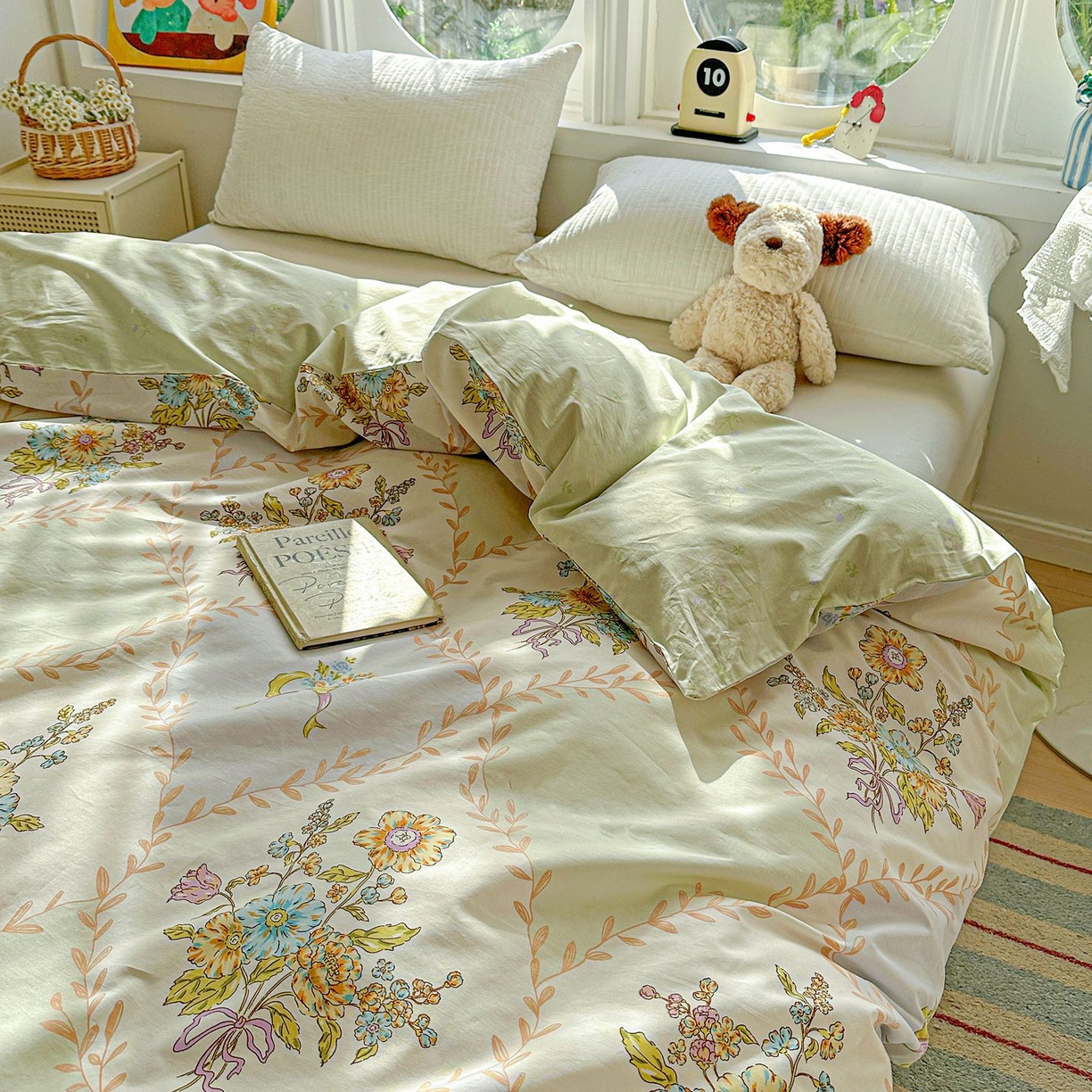 91家纺网 家纺一手货源 找家纺 恩泽家纺 2026新款13372ins全棉印花四件套单品系列-单被套 芷妍