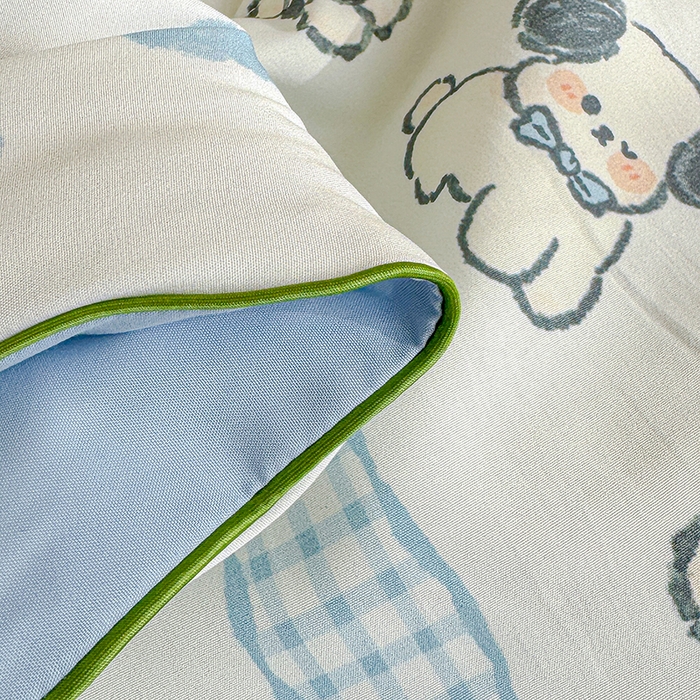 91家纺网 家纺一手货源 找家纺 老帅的工厂店 2026新款A类水洗皱皱纱7A抑菌夏被夏凉被空调被 小狗云朵梦