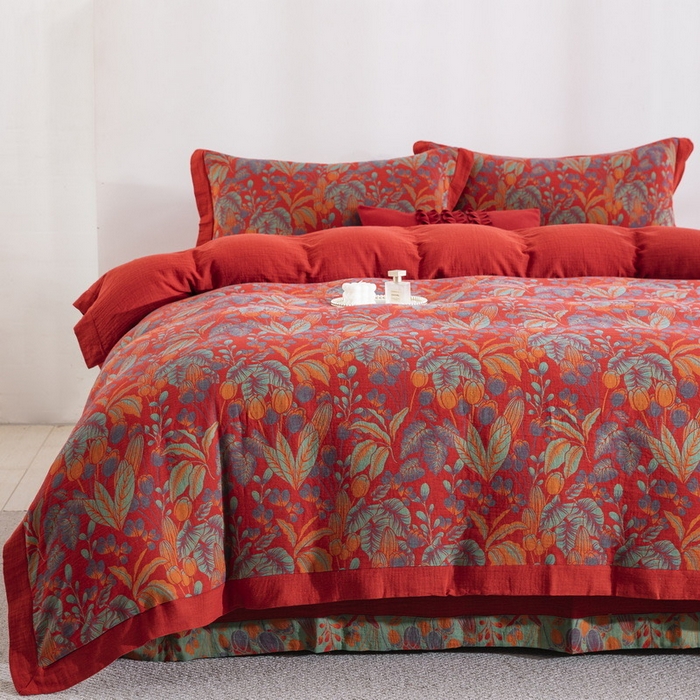 91家纺网 家纺一手货源 找家纺 （总）双层纱家居 2025新款纯棉大豆子母被被子被芯