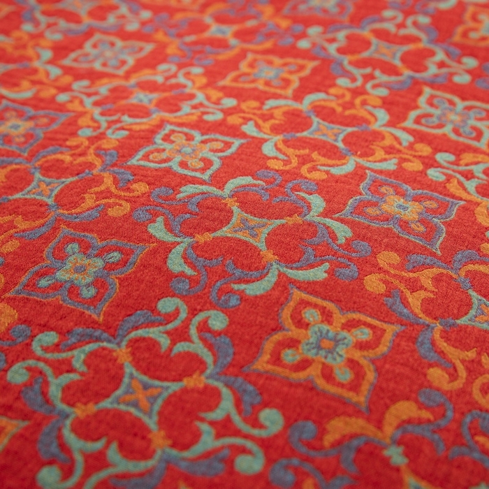 91家纺网 家纺一手货源 找家纺 （总）双层纱家居 2026新款镂空飞边款四件套-鸳鸯锦红色