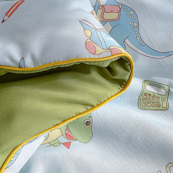 91家纺网 家纺一手货源 找家纺 老帅的工厂店 2026新款A类水洗皱皱纱7A抑菌夏被夏凉被空调被 小恐龙课堂